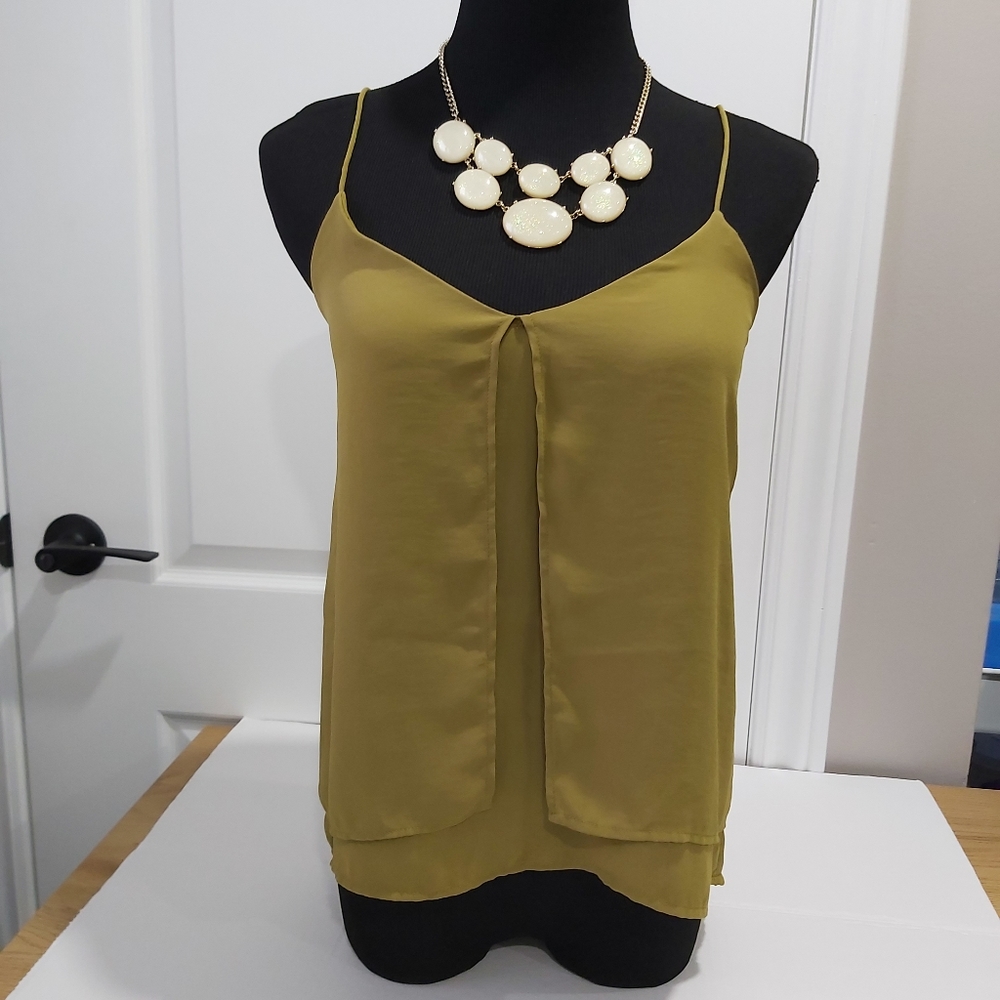 NWOT H&M Olive Green Tank Top, XS-0/2